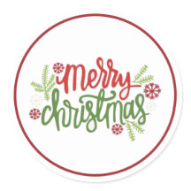 Frohe Weihnachts-Sticker-Siegel