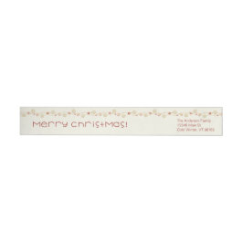 Frohe Weihnachts-Stille-Nature-Adresse Etikett