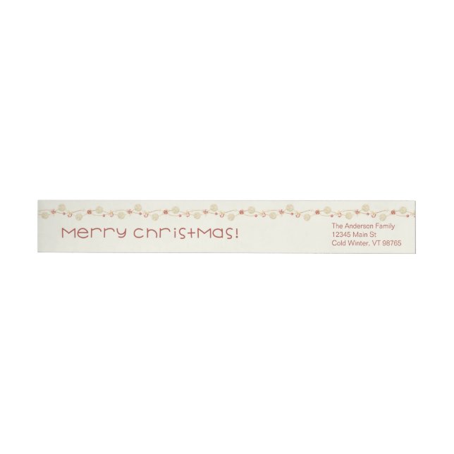 Frohe Weihnachts-Stille-Nature-Adresse Etikett (Person)