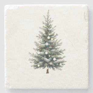 Frohe Weihnachts-Stone-Untersetzer mit Weihnachtsb Steinuntersetzer