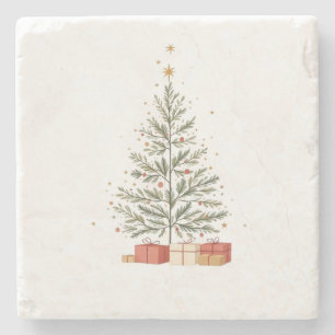 Frohe Weihnachts-Stone-Untersetzer mit Weihnachtsb Steinuntersetzer