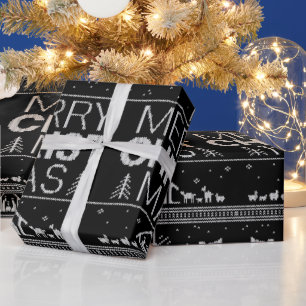 Frohe Weihnachts Sweater Strick Christlich Jesus Geschenkpapier