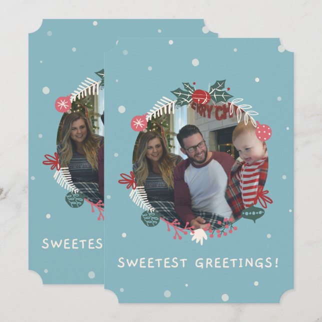 Frohe Weihnachts-Sweetness-Grußkarte Karte (Vorne/Hinten)