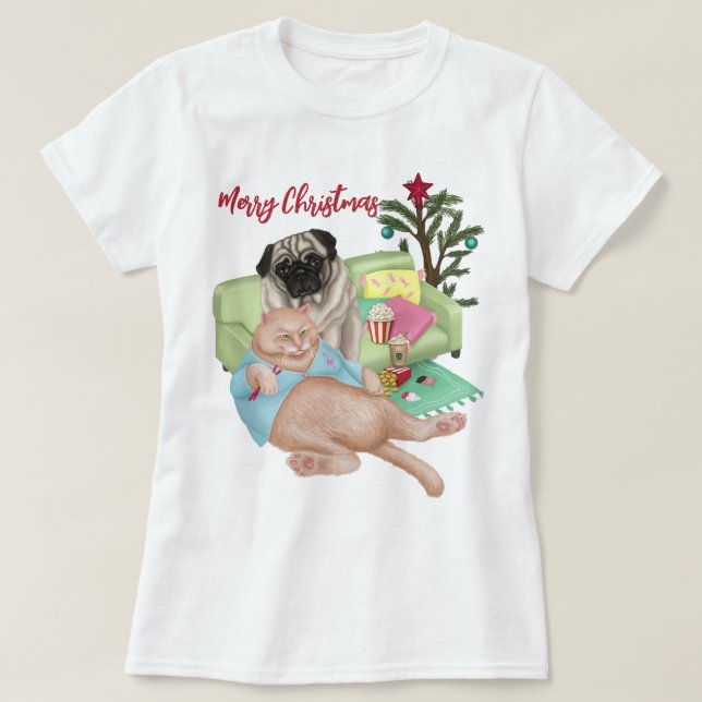 Frohe Weihnachts-T - Shirt (Design vorne)
