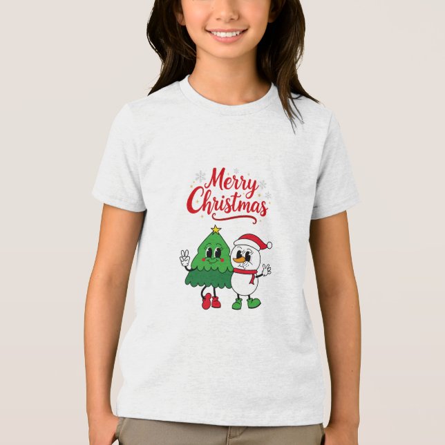 Frohe Weihnachts-T - Shirt für Kinder im neuen Jah (Vorderseite)
