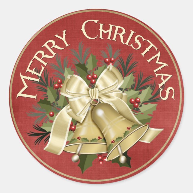 Frohe Weihnachts-Tan-Weihnachtsbrunnen Stickers (Vorderseite)