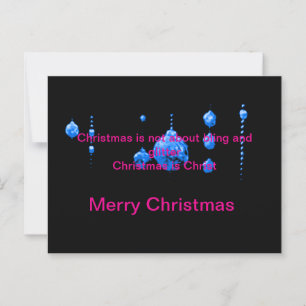 Frohe Weihnachts-Tanzballs Blue Gibney Zazzle Postkarte