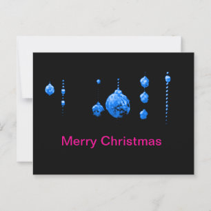 Frohe Weihnachts-Tanzballs Blue Gibney Zazzle Postkarte