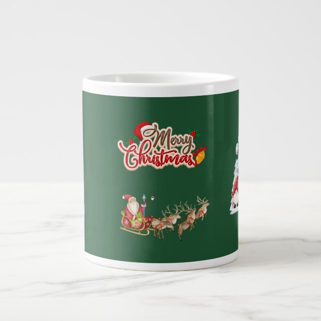 Frohe Weihnachts-Tasse, Weihnachtsmann Jumbo-Tasse (Vorderseite)