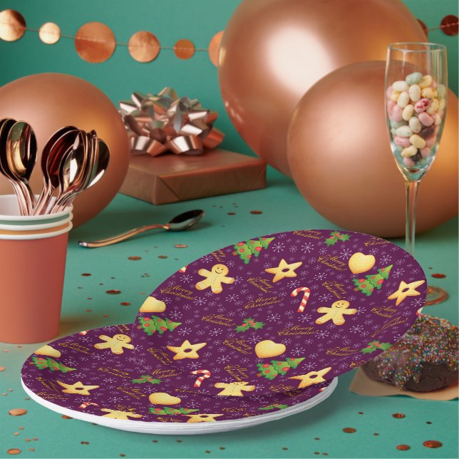 Frohe Weihnachts-Teller Pappteller (Multi)