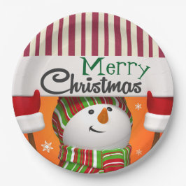 Frohe Weihnachts-Teller Pappteller