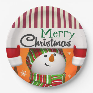 Frohe Weihnachts-Teller Pappteller
