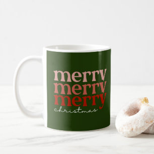 Frohe Weihnachts Text grün und rot grün grün Kaffeetasse