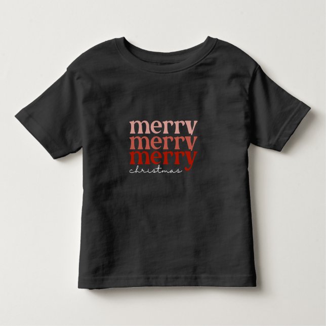 Frohe Weihnachts Text Gruß Red Kleinkind T-shirt (Vorderseite)