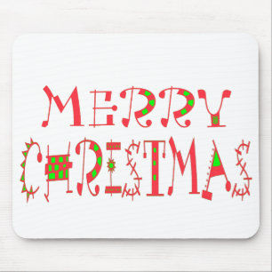Frohe Weihnachts-Text-Muster Design: Festive Kunst Mousepad