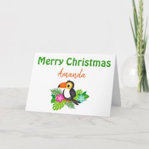 Frohe Weihnachts-Toucan-Karte Karte