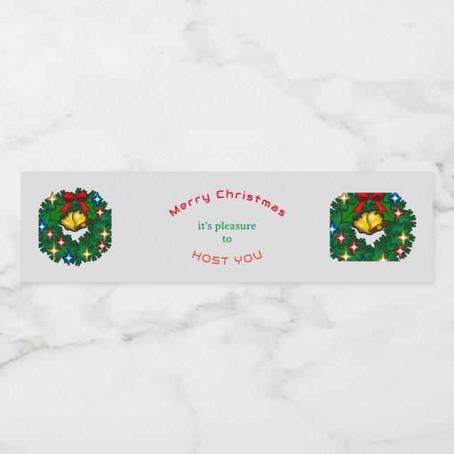 Frohe Weihnachts-Tree-Star präsentiert Feiertage (Einzelnes Label)