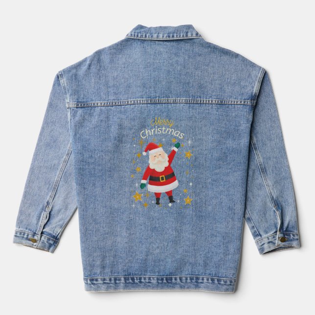 Frohe Weihnachts-Tri-Blend-Shirt Jeansjacke (Rückseite)