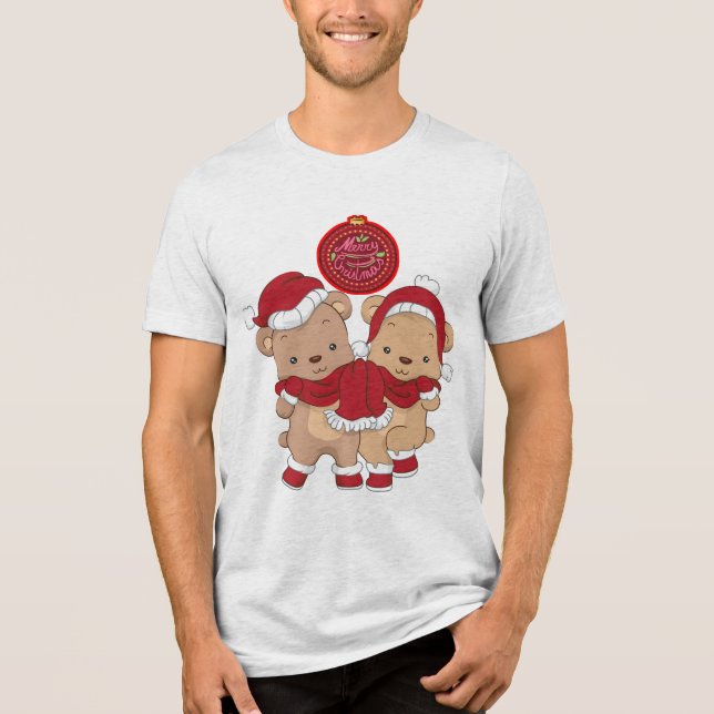 Frohe Weihnachts-Tri-Mix-T - Shirt (Vorderseite)