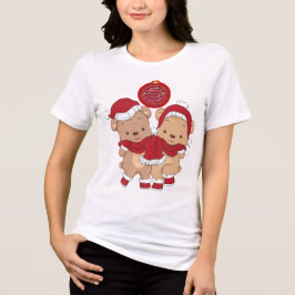Frohe Weihnachts-Tri-Mix-T - Shirt