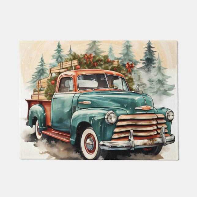 Frohe Weihnachts-Türmatte-Design Fußmatte (Vorderseite)