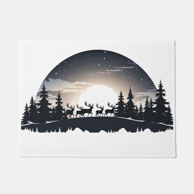 Frohe Weihnachts-Türmatte-Design Fußmatte (Vorderseite)