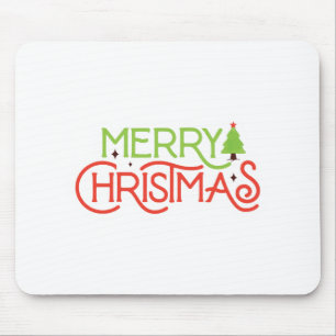 Frohe Weihnachts-Typo-Zitat Mousepad