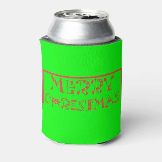 Frohe Weihnachts-Typografie-Design: Ein festes Ret Dosenkühler (Kanne Rückseite)