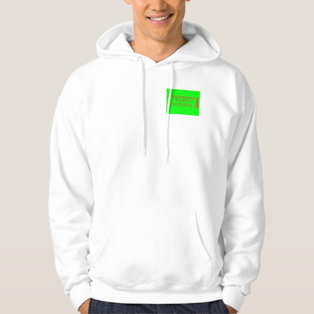 Frohe Weihnachts-Typografie-Design: Ein festes Ret Hoodie (Vorderseite)