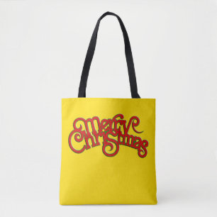 Frohe Weihnachts Typografie + Ihr Backgr. Tasche