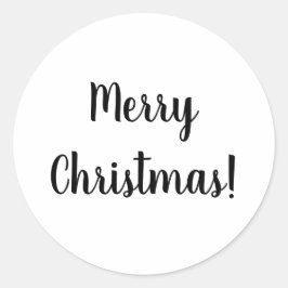 Frohe Weihnachts-Typografie-Skript Runder Aufkleber