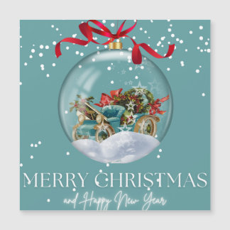 Frohe Weihnachts- und Neujahrsgrüße Magnetkarte