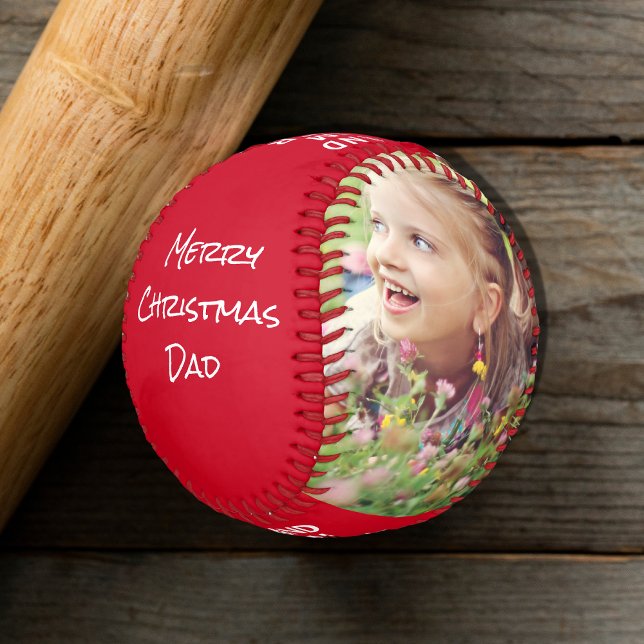 Frohe Weihnachts-Vater-Foto Baseball (Von Creator hochgeladen)