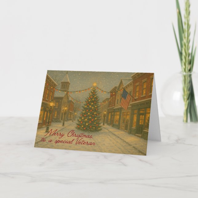Frohe Weihnachts-Veteran, Weihnachtskarte für Vete Karte (Vorderseite)