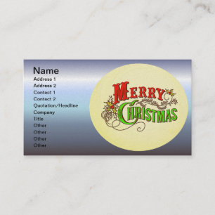 Frohe Weihnachts Vintag Card Slogan Visitenkarte