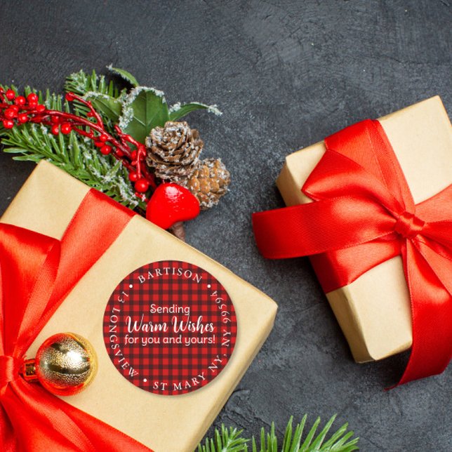 Frohe Weihnachts warm wünscht Unternehmen Marketin Runder Aufkleber (Von Creator hochgeladen)