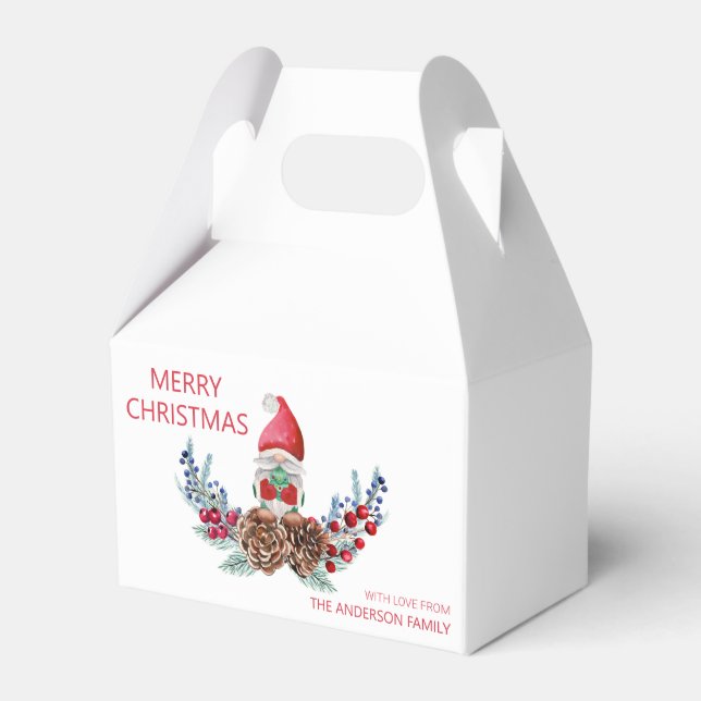 Frohe Weihnachts Wasserfarbengenom Geschenkschachtel (Vorderseite)