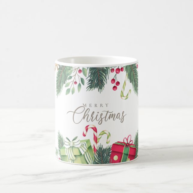 Frohe Weihnachts Weihnachts-Weihnachtsgeschenk-Wei Kaffeetasse (Mittel)