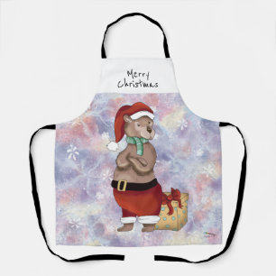 Frohe Weihnachts-Weihnachtsbär-Schürze Schürze