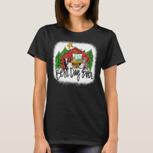 Frohe Weihnachts-Weihnachtsbaum Hochland Kuh Farm T-Shirt