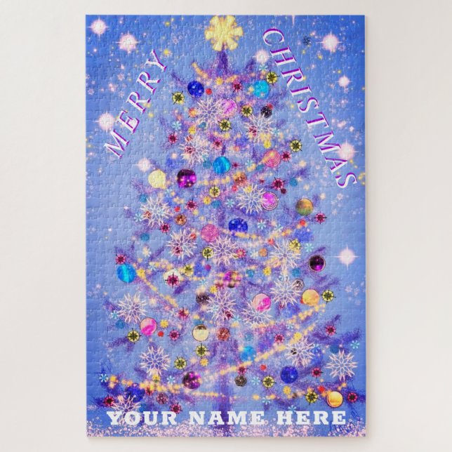 Frohe Weihnachts Weihnachtsbaum - Ihr Name (Vertikal)