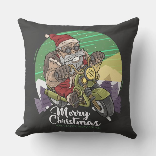 Frohe Weihnachts-Weihnachtsbaum Kissen (Vorderseite)