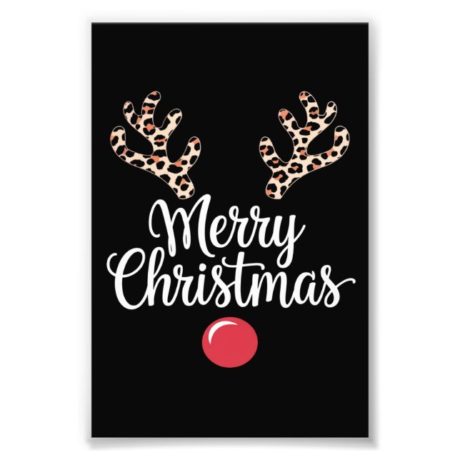 Frohe Weihnachts-Weihnachtsgeschenke für Reindeer Fotodruck (Vorne)