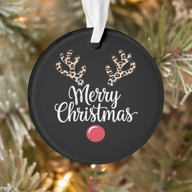 Frohe Weihnachts-Weihnachtsgeschenke für Reindeer Ornament (Baum)