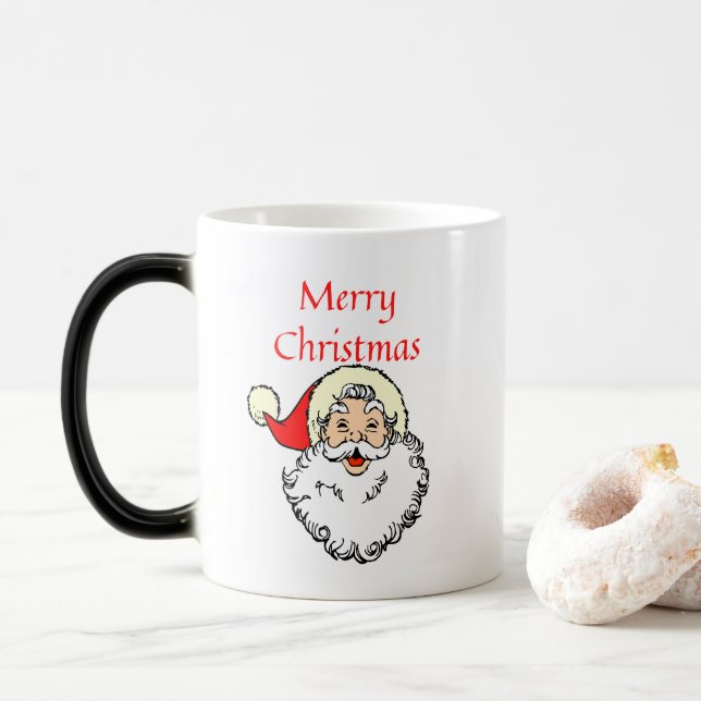 Frohe Weihnachts-Weihnachtskaffee-Tasse Verwandlungstasse (Mit Donut)