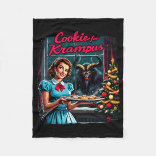 Frohe Weihnachts-Weihnachtskekse für Krampus Graph Fleecedecke