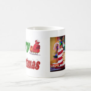 Frohe Weihnachts-Weihnachtsmann-Foto-Typografie Kaffeetasse
