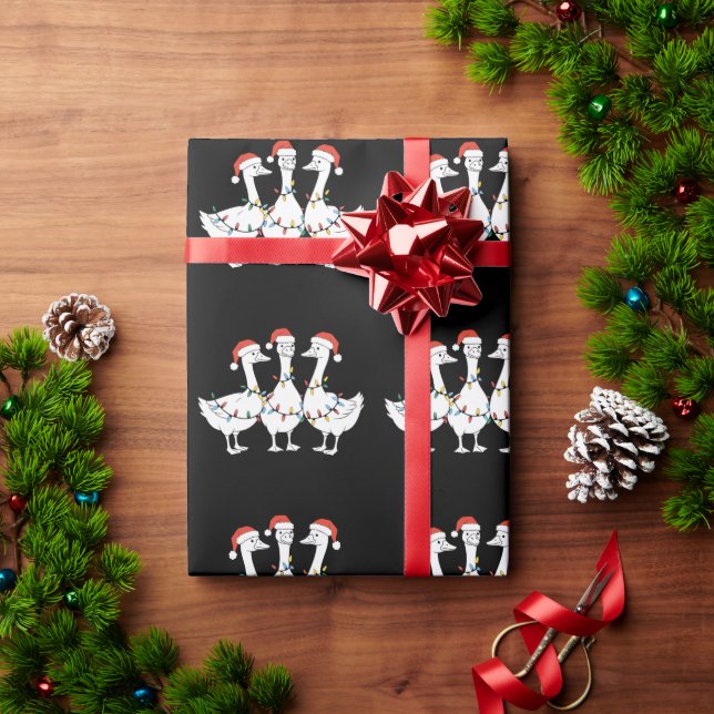 Frohe Weihnachts-Weihnachtsmannmütze Ducks Holiday Geschenkpapier (Feiertagsgeschenk)