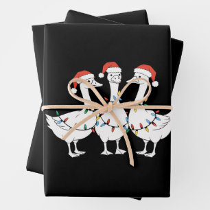 Frohe Weihnachts-Weihnachtsmannmütze Ducks Holiday Geschenkpapier Set