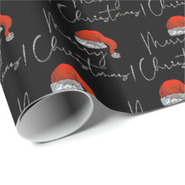 Frohe Weihnachts-Weihnachtsmannmütze Geschenkpapier